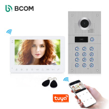 Access control system simple waterproof video doorbell visiophone interphone 7 inch touch button indoor monitor panel